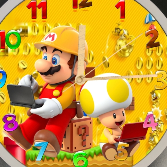 Mario n Mushroom clock - Picture 2 of 5